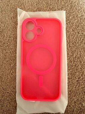 Amazon Hot Pink MagSafe-Compatible Silicone Phone Case
